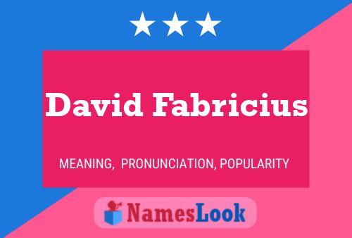 David Fabricius Naam Poster