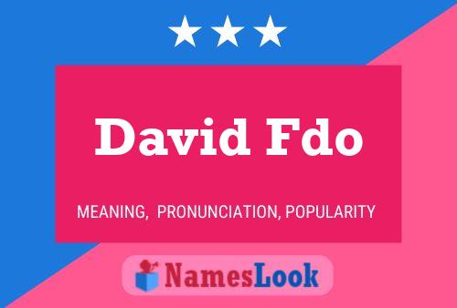 David Fdo Naam Poster