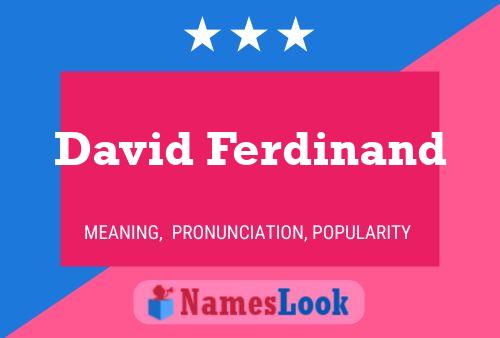 David Ferdinand Naam Poster