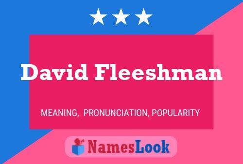 David Fleeshman Naam Poster