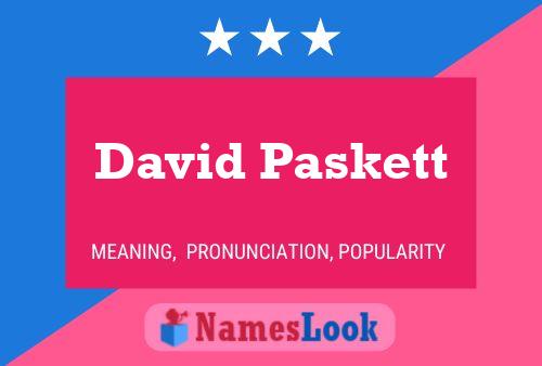 David Paskett Naam Poster