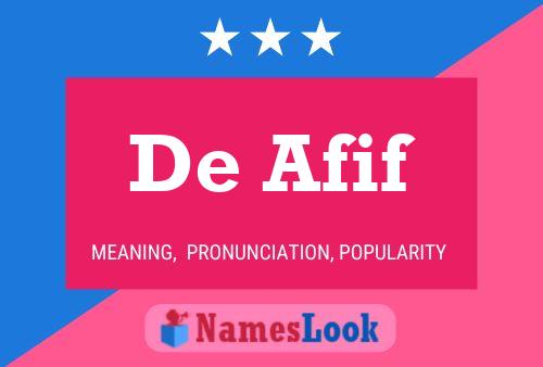 De Afif Naam Poster