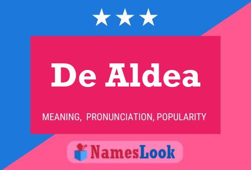 De Aldea Naam Poster