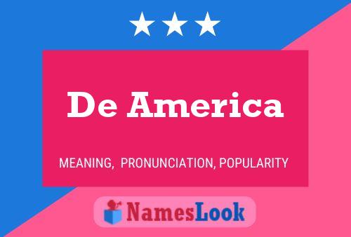 De America Naam Poster