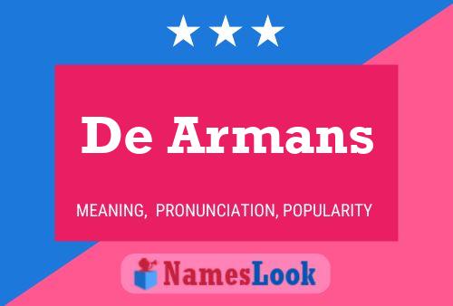 De Armans Naam Poster