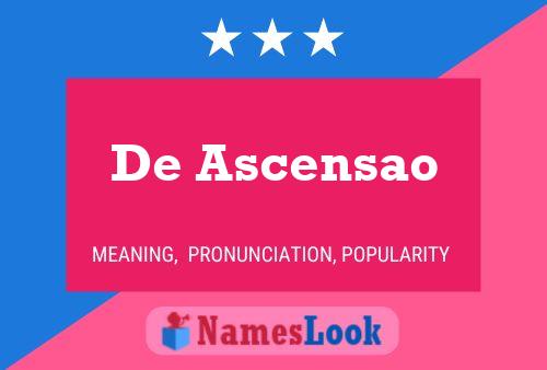 De Ascensao Naam Poster