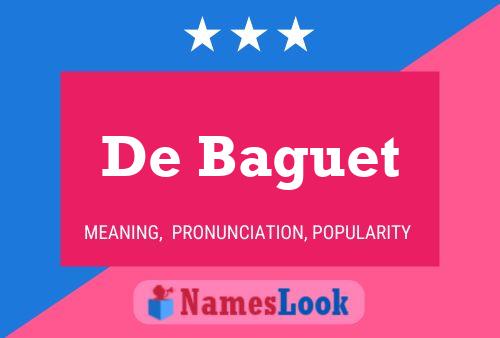 De Baguet Naam Poster