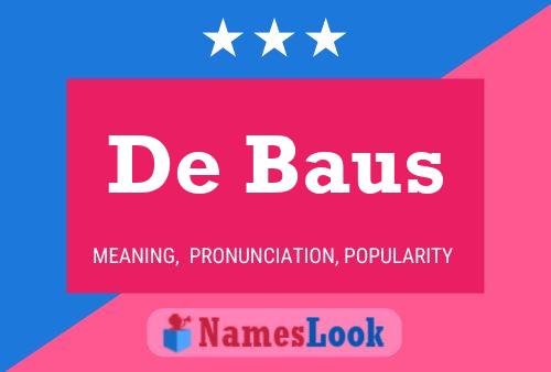 De Baus Naam Poster