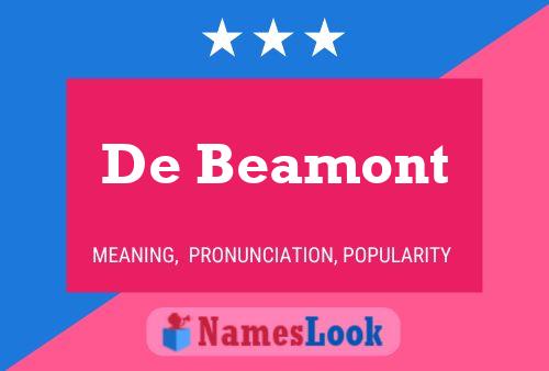 De Beamont Naam Poster