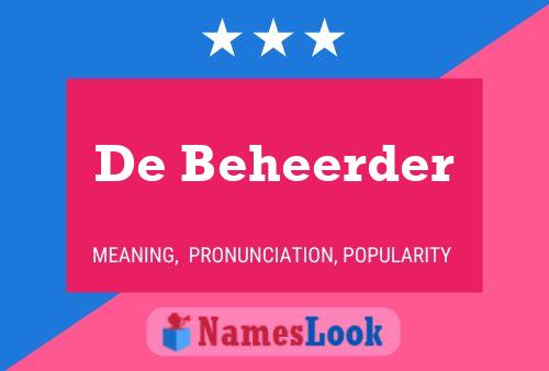 De Beheerder Naam Poster