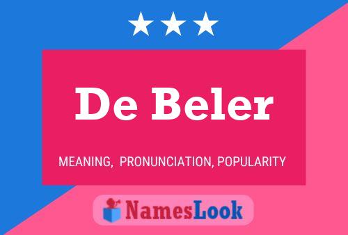 De Beler Naam Poster