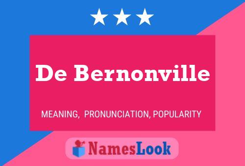 De Bernonville Naam Poster