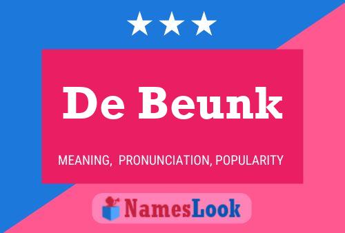 De Beunk Naam Poster