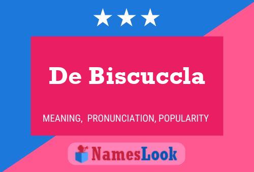 De Biscuccla Naam Poster