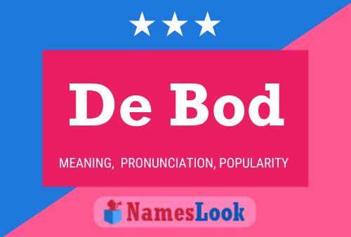 De Bod Naam Poster