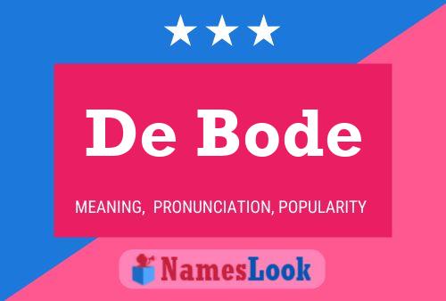 De Bode Naam Poster