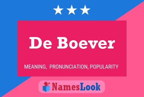 De Boever Naam Poster