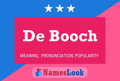 De Booch Naam Poster