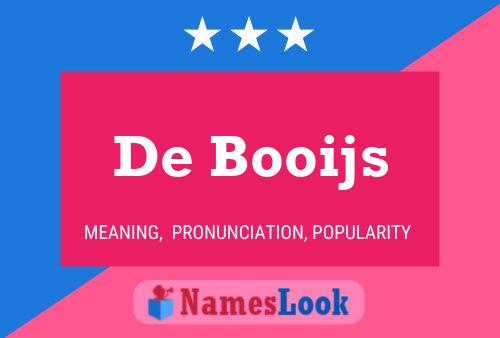 De Booijs Naam Poster