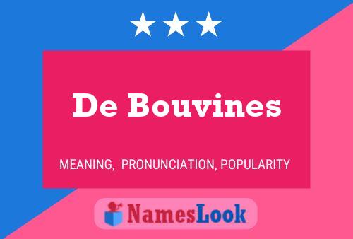 De Bouvines Naam Poster