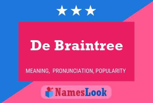 De Braintree Naam Poster