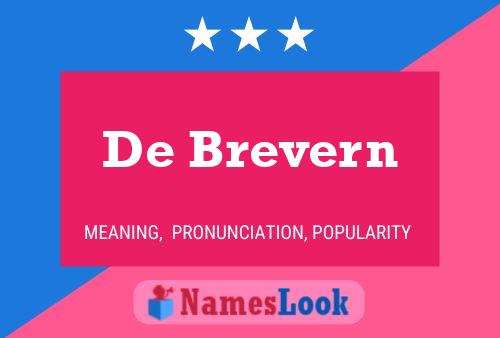 De Brevern Naam Poster