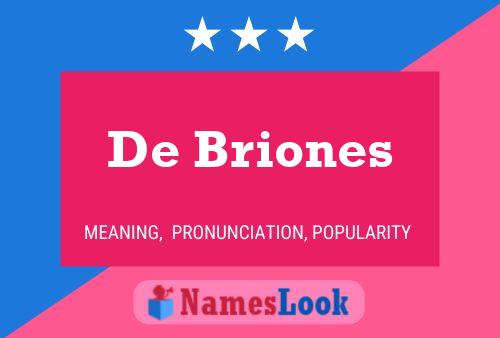 De Briones Naam Poster