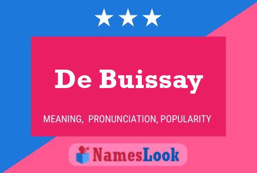 De Buissay Naam Poster