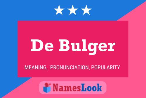 De Bulger Naam Poster