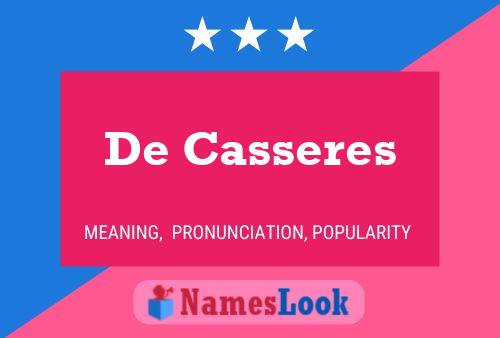 De Casseres Naam Poster