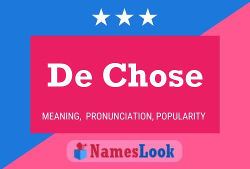 De Chose Naam Poster