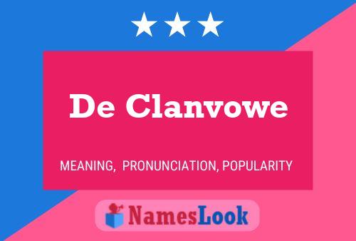 De Clanvowe Naam Poster