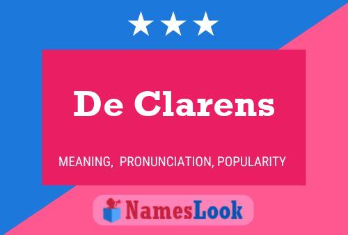 De Clarens Naam Poster