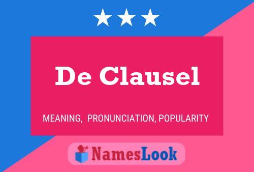 De Clausel Naam Poster