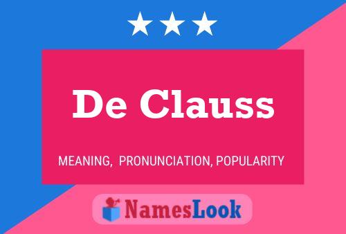 De Clauss Naam Poster