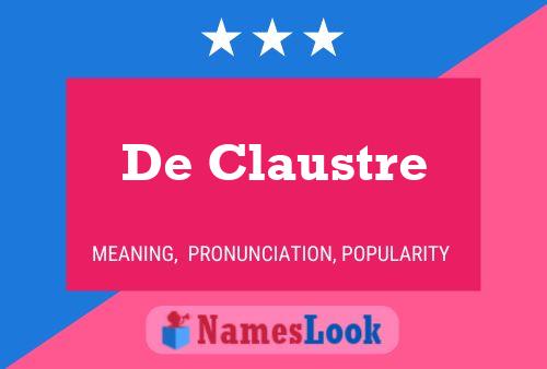 De Claustre Naam Poster