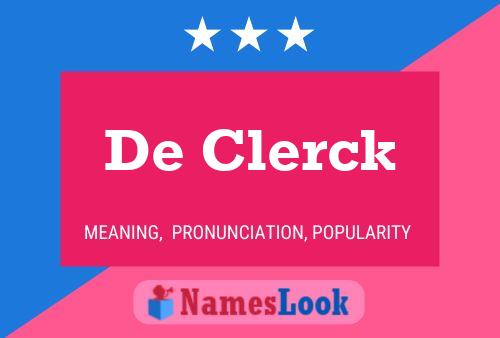 De Clerck Naam Poster