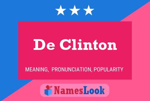 De Clinton Naam Poster