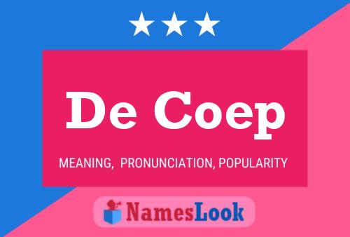 De Coep Naam Poster