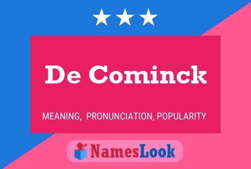 De Cominck Naam Poster