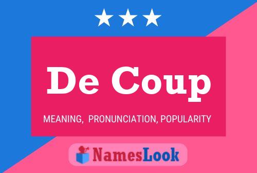 De Coup Naam Poster