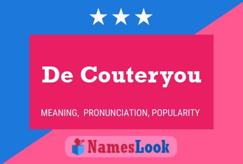 De Couteryou Naam Poster