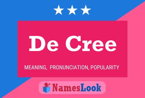 De Cree Naam Poster