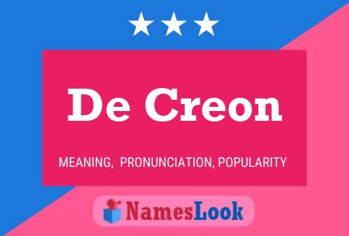 De Creon Naam Poster