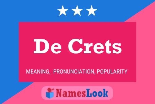 De Crets Naam Poster