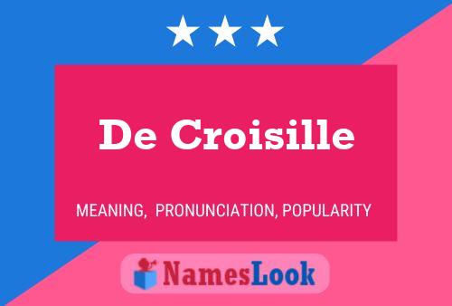 De Croisille Naam Poster