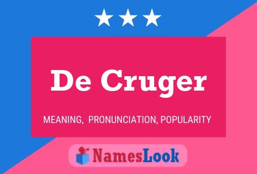 De Cruger Naam Poster