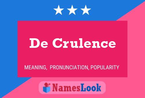 De Crulence Naam Poster