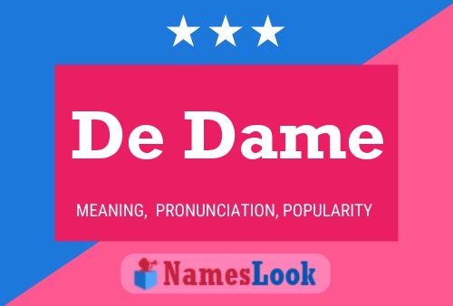 De Dame Naam Poster