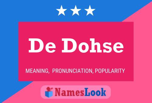 De Dohse Naam Poster